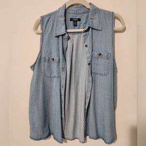 Chaps denim vest Large
